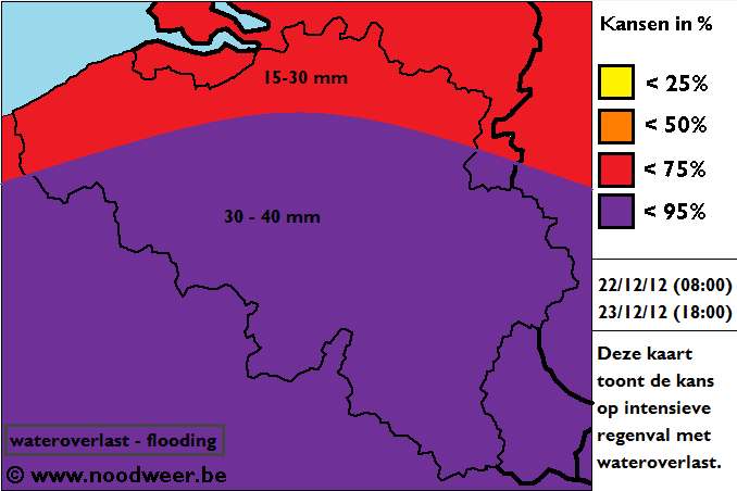 noodweer waarschuwt voor wateroverlast