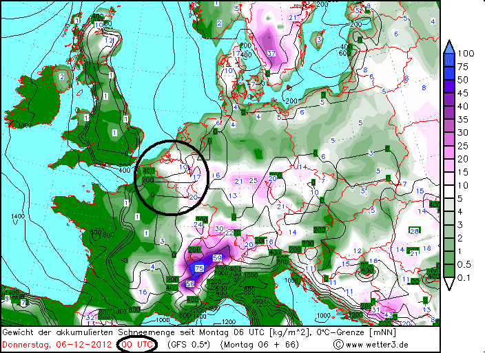 veel sneeuw woensdag (sneeuwdump)