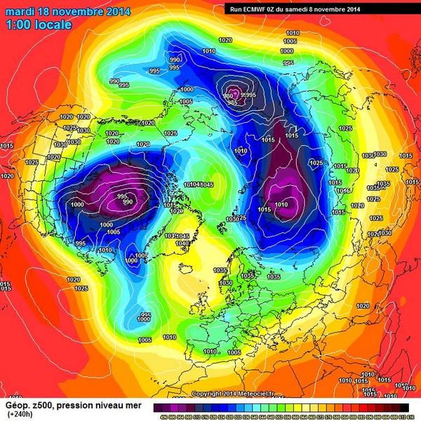 splitsing polar vortex in 2014