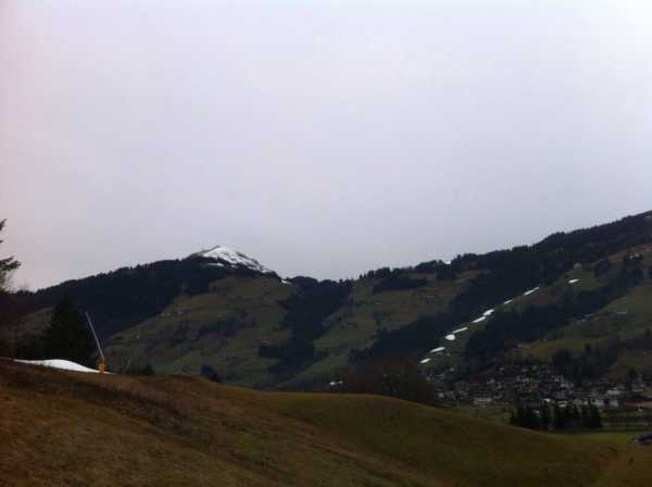 weinig sneeuw in de Alpen (2014)