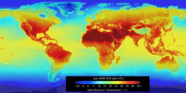 voorspelling temperatuur NASA