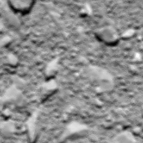 Het laatste beeld dat Rosetta heeft doorgestuurd
