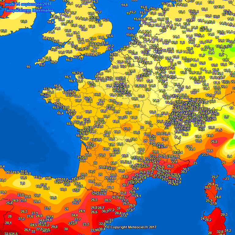 Op dinsdag 14 september kregen de oostelijke gebieden in de Benelux de koudste dag tot nu toe voorgeschoteld. Maxima daar rond 13 à 14 graden. In het westen was het toen een tikkeltje zachter.