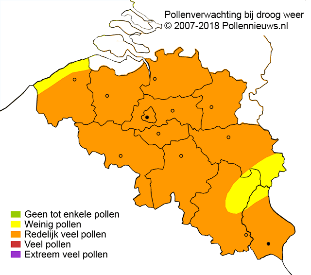 Actuele pollen in België
