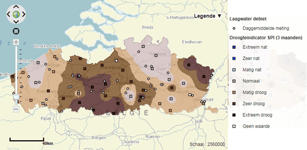 Actuele droogtetoestand Vlaanderen