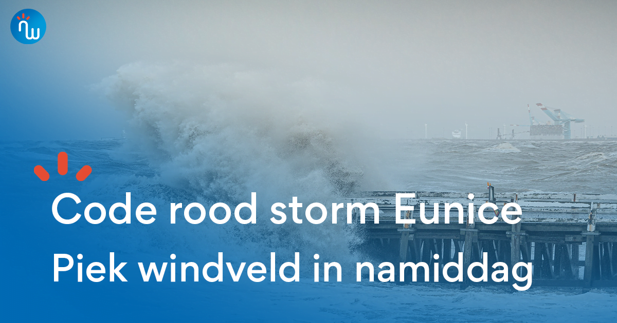 Waar en wanneer kunnen we storm Eunice verwachten boven de Benelux
