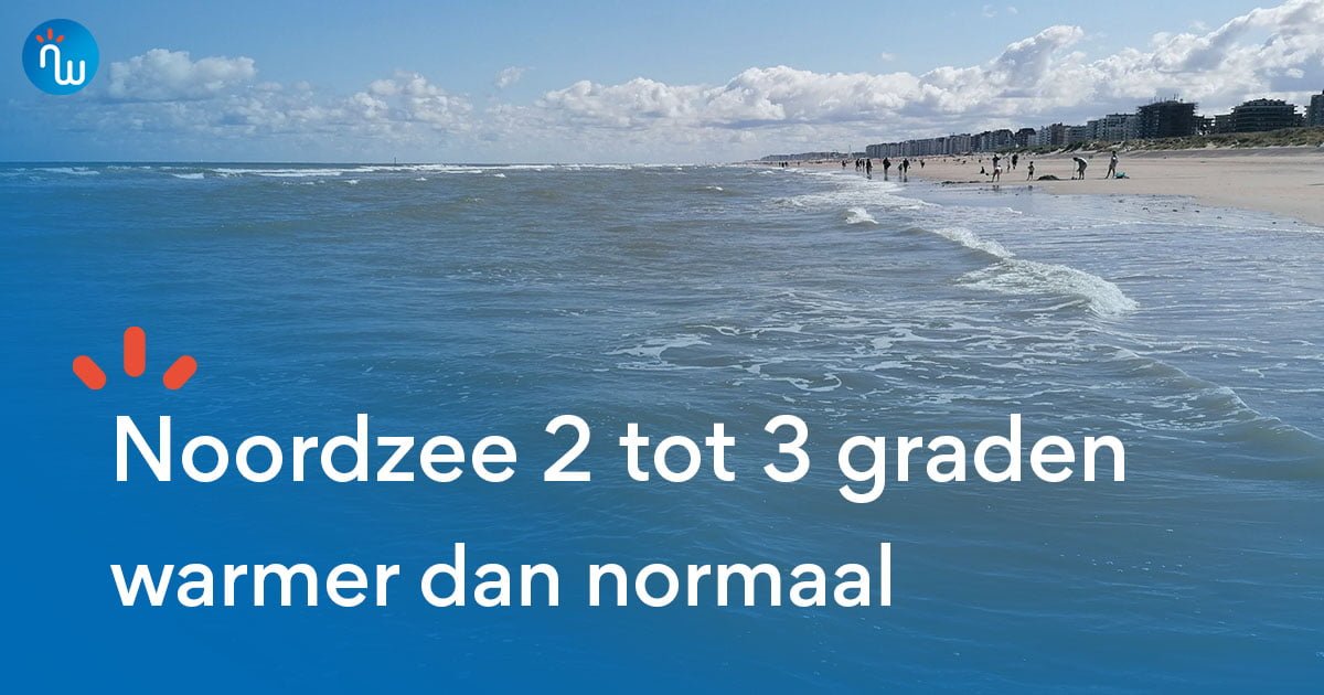 De Noordzee is 2 tot 3 graden warmer dan normaal - NoodweerBenelux