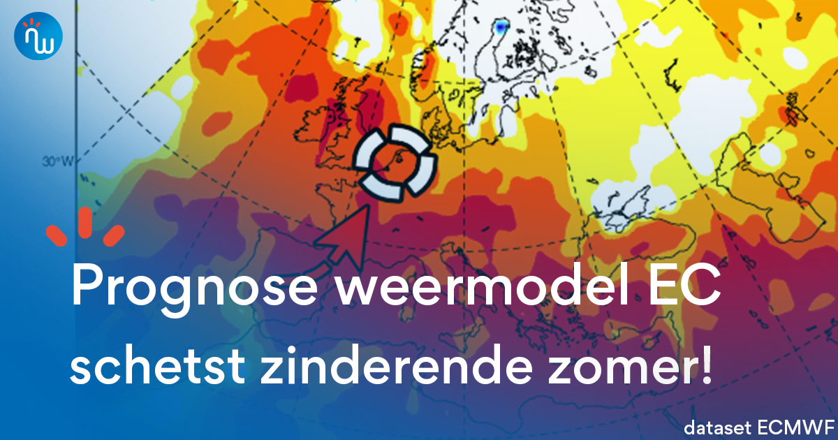 Europees weermodel ECMWF komt met warm scenario voor de zomer 2023