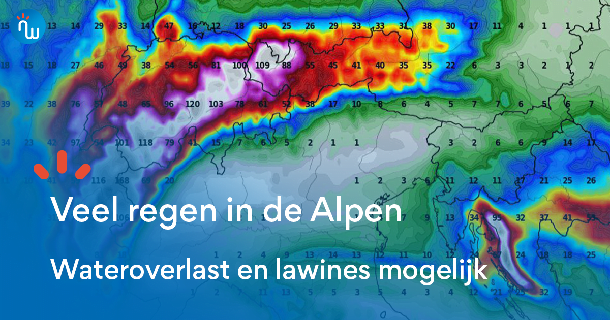 Veel regen in de Alpen - NoodweerBenelux